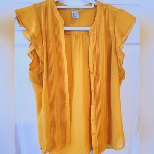 Sleeveless button up blouse